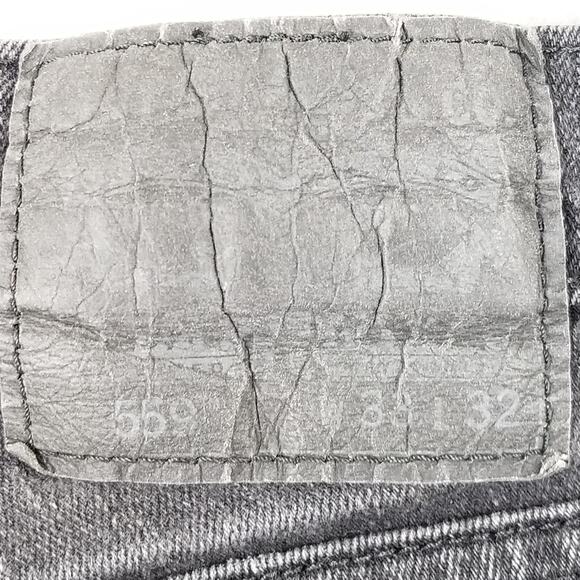 Levis 559 Jeans Mens 33x29 Black Straight Leg Comfort Fit Stretch Denim Pants - Picture 7 of 16